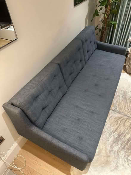Photo of free Grey / Blue Sofa (Bayswater W2) #3