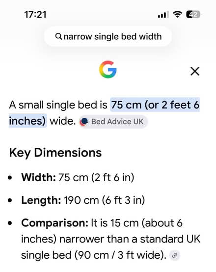 Photo of free Narrow single bed mattress topper (Hildenborough TN10) #2