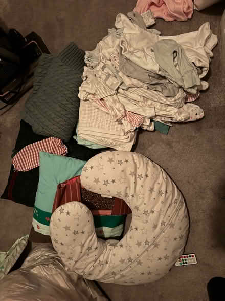 Photo of free Newborn baby things - clothes blankets cushions mat (Penrith CA11) #1