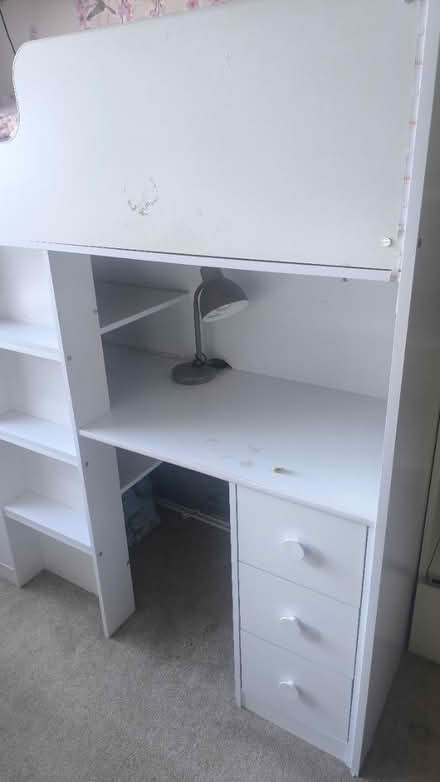 Photo of free High bed with desk (Surbiton KT6) #2