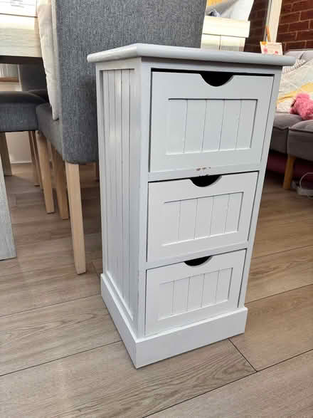 Photo of free 3 drawer wooden cabinet (Adeyfield HP2) #2