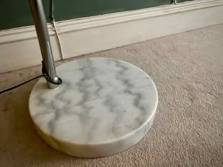 Photo of free Standing Floor Lamp with Bell Shade & Marble Base (Seven Dials BN1) #3