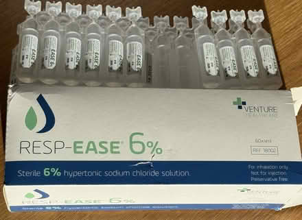 Photo of free RESP-EASE 6% hypertonic sodium chloride solution vials (Langham NR25) #2