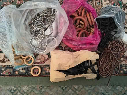 Photo of free Curtain pole rings & ribbons (Bexleyheath DA7) #1