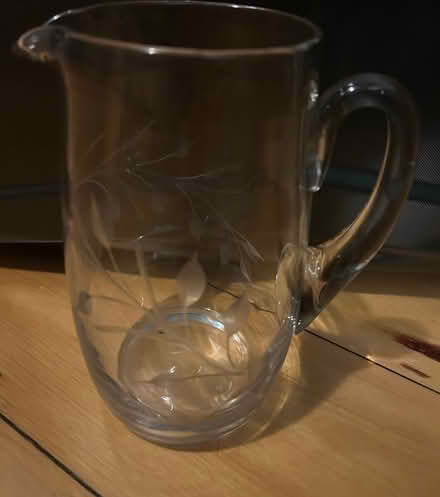 Photo of free Etched glass pitcher (Lexington Center) #1