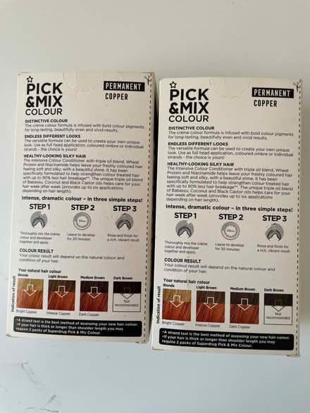 Photo of free 2 boxes Superdrug hair dye copper colour (Thorpe Hamlet NR1) #3