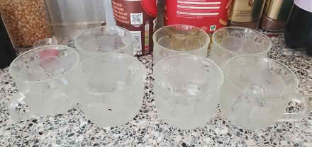 Photo of free Large glass punch bowl and 7 cups (Little Herberts GL53) #4
