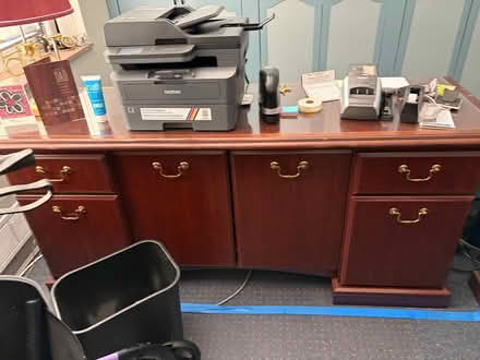 Photo of free Executive Desk and credenza (Rochester) #2