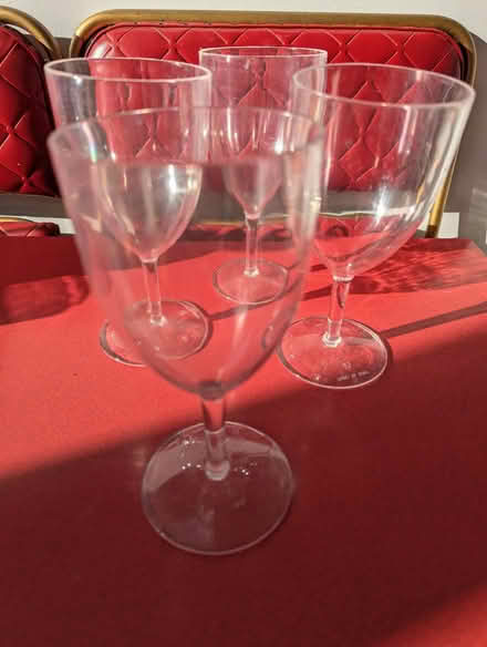Photo of free Clear plastic wine glasses (Florence Park OX4) #1
