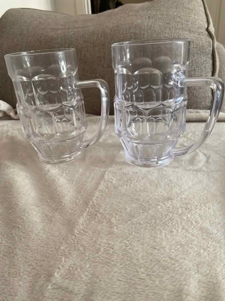 Photo of free 2 plastic pint glasses (Milton PO3) #1