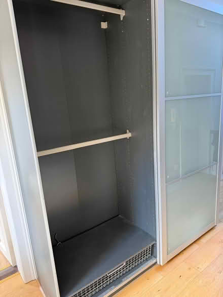 Photo of free Large grey wardrobe w glass doors (Ballybrack Shankill) #2