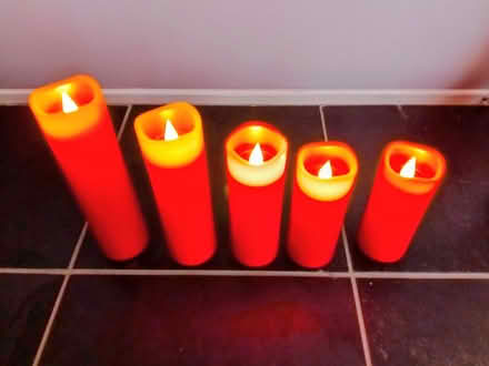 Photo of free Set five red rechargeable candles (Stirling FK8) #1