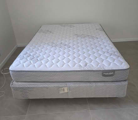 Photo of free Queen Mattress, Boxspring, & Frame (Near Crosspointe Elementary) #1