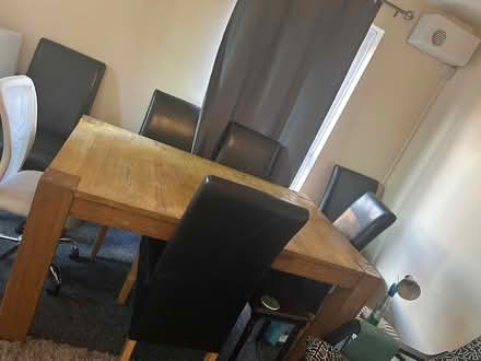 Photo of free Large wooden table and chairs (Manchester m13) #2