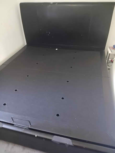 Photo of free Francis Black Faux Leather Ottoman (tw136np) #2
