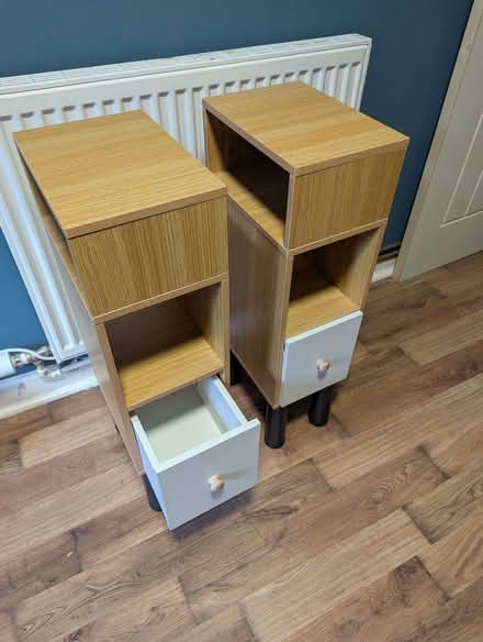 Photo of free Pair of Wood Effect Bedside Tables with Drawers (Leith EH6) #1