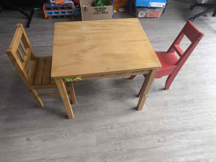 Photo of free Children's Table & 2 Chairs (Kirkstall LS5) #2