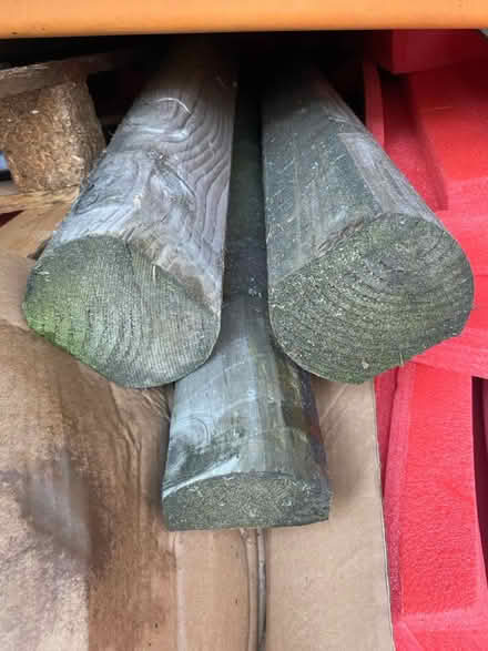 Photo of free Wooden posts x3 (Golborne WA3) #2