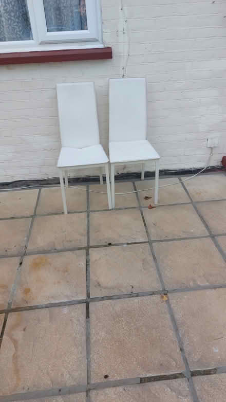 Photo of free two white chairs Hanwell (Hanwell W7) #1