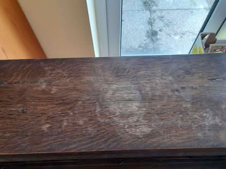 Photo of free 1920s oak bureau/writing desk (Wickham Bishops CM8) #3