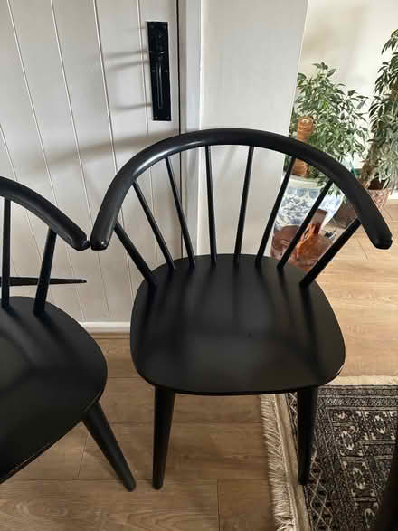 Photo of free black lacquered dining chairs (Compstall SK6) #2