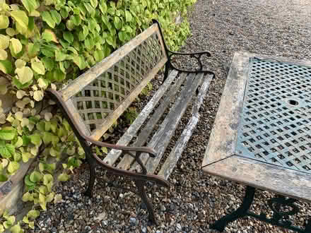 Photo of free Garden bench & table (Wood Street Village GU3) #2