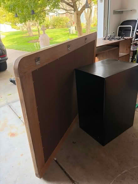 Photo of free Heavy oak Mirror (Buffalo grove) #2