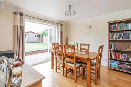 Photo of free Solid oak dining table and 8 chairs (B90 Monkspath) #1