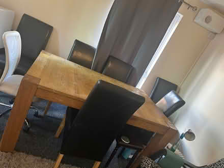 Photo of free Large wooden table and chairs (Manchester m13) #1