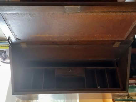 Photo of free 1920s oak bureau/writing desk (Wickham Bishops CM8) #2