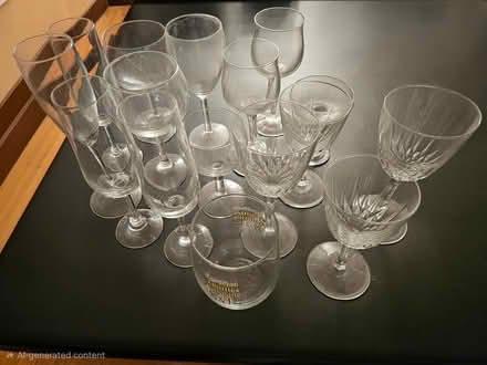 Photo of free Wine glasses, etc (Near the experimental farm) #1