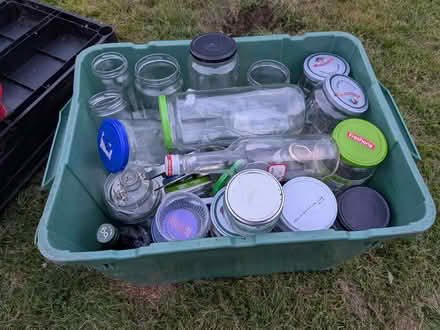 Photo of free More than 20 Clean jars for jam-making, mostly with lids (Callowell GL5) #1