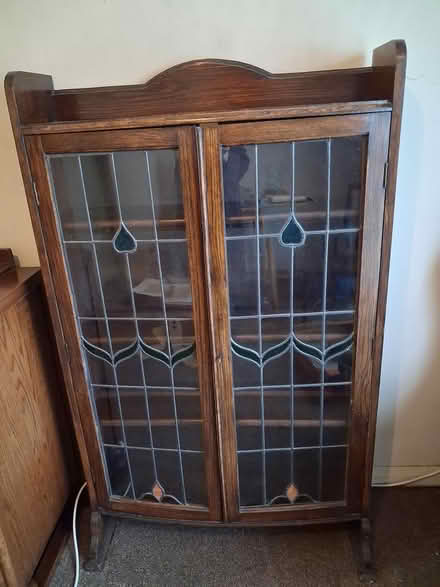 Photo of free Oak display cabinet (St John's Road, Woking) #1