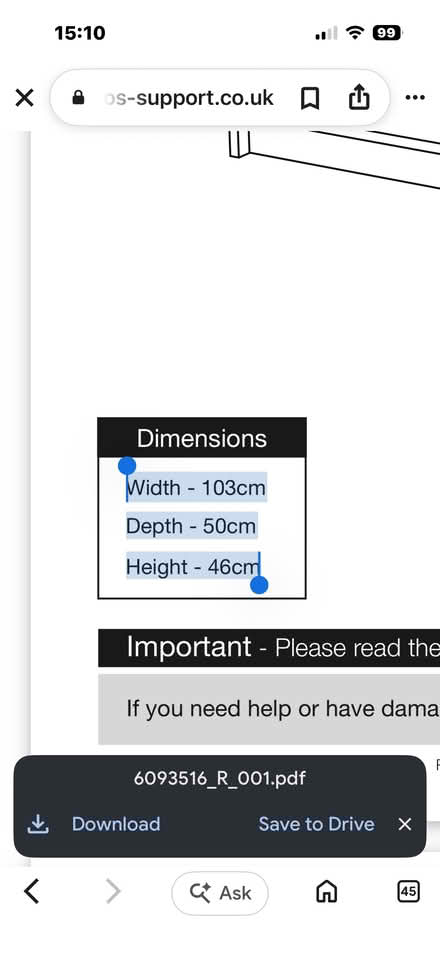 Photo of free White tv unit (Bottesford NG13) #2