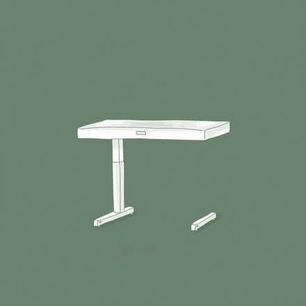 Photo of free White office desk metal/heavy - height adjustable (Clough BB4) #1
