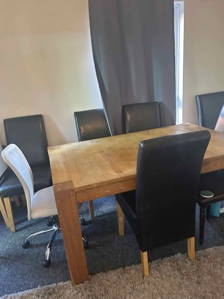 Photo of free Large wooden table and chairs (Manchester m13) #3