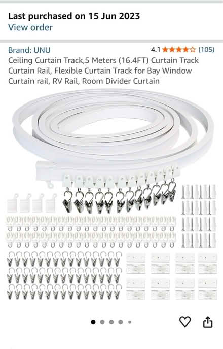 Photo of free Flexible curtain track 5m (Leigh on Sea SS9) #2