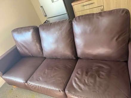 Photo of free 3 seather leather couch (LE13 0) #2