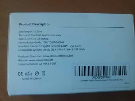 Photo of free USB Ethernet interface (with usb hub) for Mac and PC's (Cassiobury Estate WD17) #2