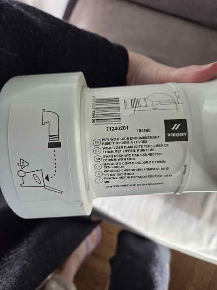Photo of free White Toilet U Bend Connector (Prestwich M25) #2