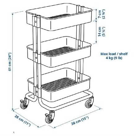 Photo of free Ikea trolley white (Pilton EH4) #1