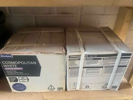 Photo of free 2 boxes of plain white tiles (Wallsend NE28) #1