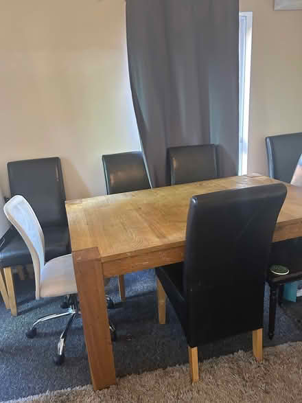 Photo of free Large wooden table and chairs (Manchester m13) #4
