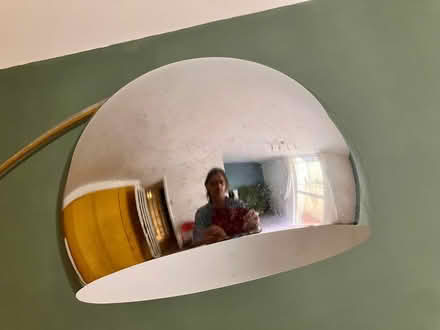 Photo of free Standing Floor Lamp with Bell Shade & Marble Base (Seven Dials BN1) #1