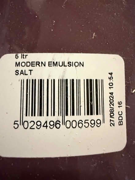 Photo of free Farrow and Ball 5lt - Salt colour (Cumnor OX2) #2