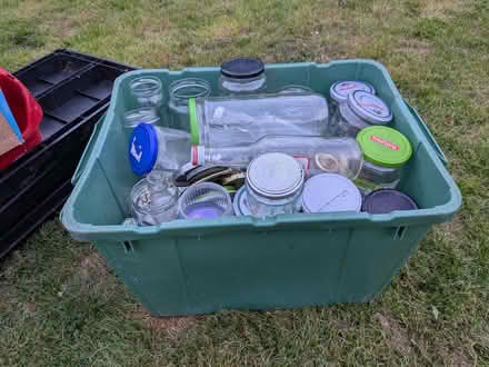 Photo of free More than 20 Clean jars for jam-making, mostly with lids (Callowell GL5) #2