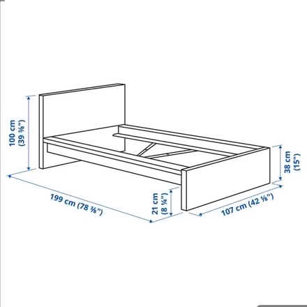 Photo of free IKEA MALM Bed frame, high, white/Luröy, standard single (Grenoside S35) #2