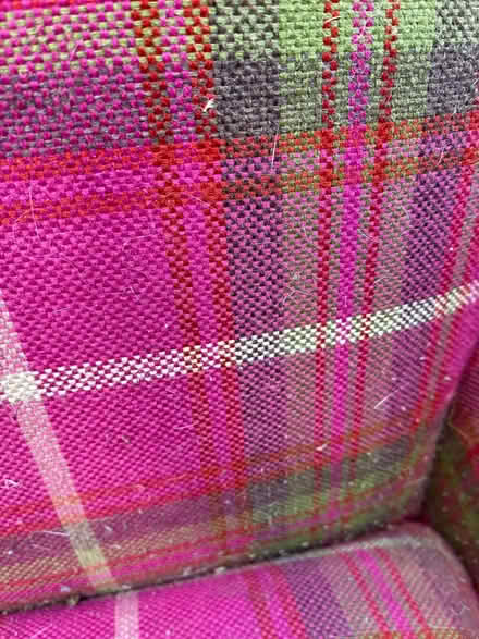 Photo of free Pink tartan upholstered chair (Cotteridge B30) #3