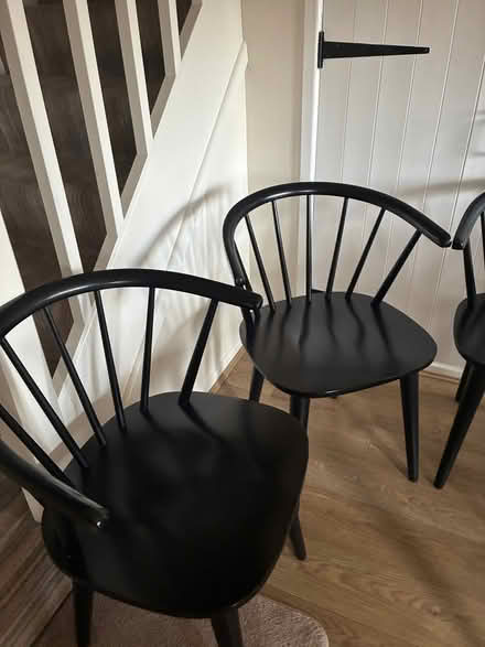 Photo of free black lacquered dining chairs (Compstall SK6) #1