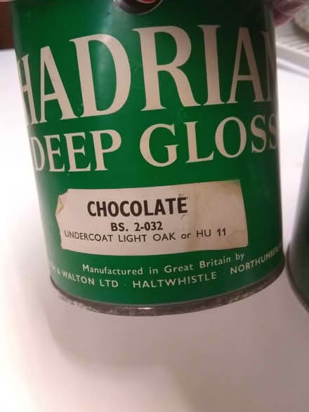 Photo of free Unopened but old Gloss and undercoat paint chocolate brown (Sonning Common RG4) #2